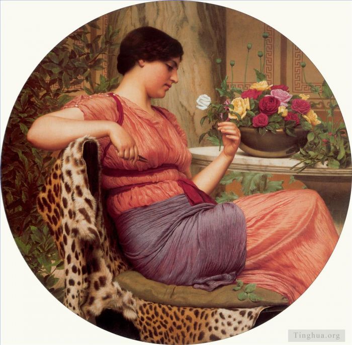 约翰·威廉·高沃德 的油画作品 -  《玫瑰时节,1916》