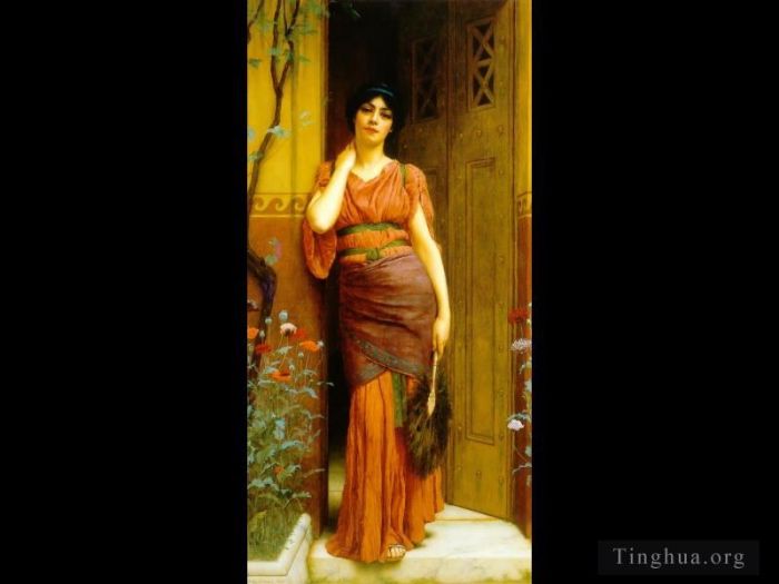 约翰·威廉·高沃德 的油画作品 -  《花园之门,1901》