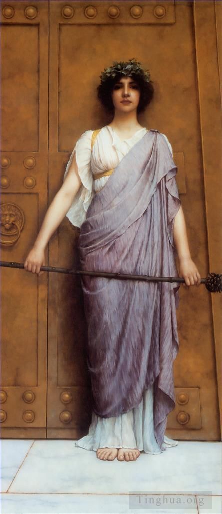 约翰·威廉·高沃德 的油画作品 -  《寺庙的大门》