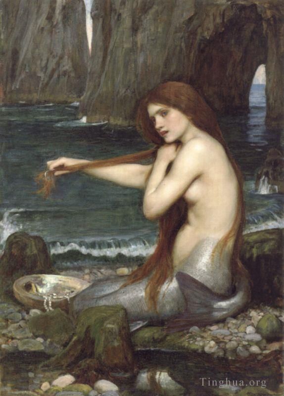 约翰·威廉姆·沃特豪斯 的油画作品 -  《美人鱼》