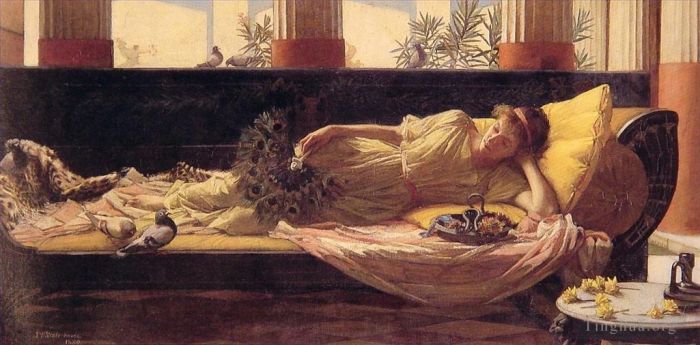 约翰·威廉姆·沃特豪斯 的油画作品 -  《甜蜜远尼恩特》
