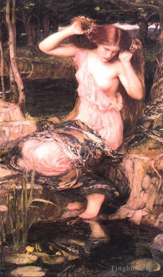 约翰·威廉姆·沃特豪斯 的油画作品 -  《拉米亚》