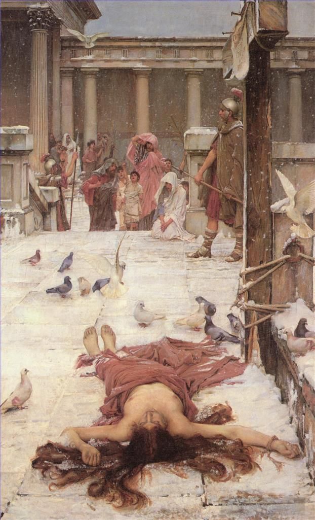 约翰·威廉姆·沃特豪斯 的油画作品 -  《圣尤拉莉娅》