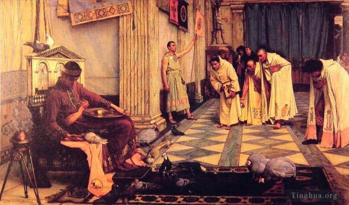 约翰·威廉姆·沃特豪斯 的油画作品 -  《皇帝的最爱》