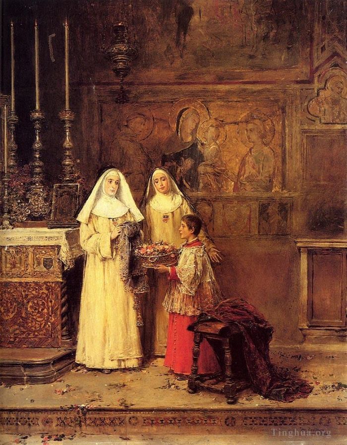 何塞·本立乌尔·耶·吉尔 的油画作品 -  《庆祝圣母玛利亚德拉罗莎》