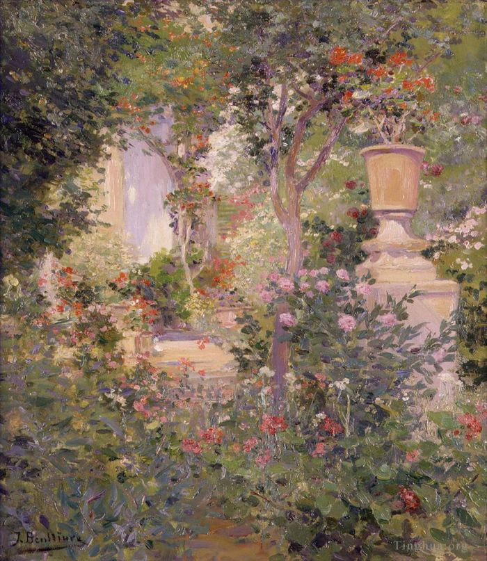 何塞·本立乌尔·耶·吉尔 的油画作品 -  《作者花园》