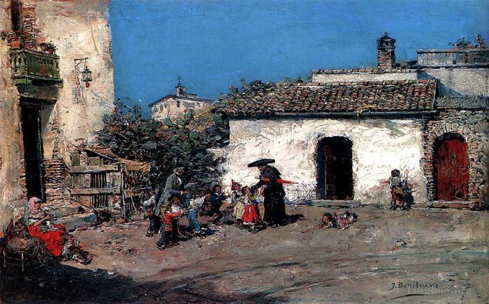 何塞·本立乌尔·耶·吉尔 的油画作品 -  《牧师来访》