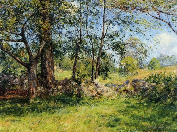 约瑟夫·柔德芬·代坎普 的油画作品 -  《夏日风景又名夏日》