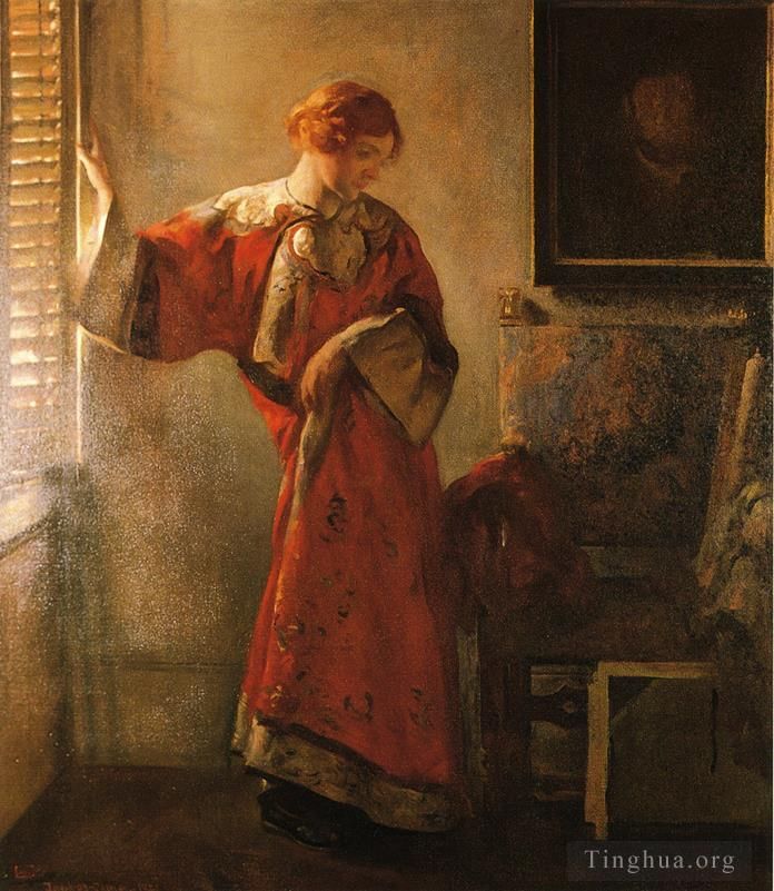 约瑟夫·柔德芬·代坎普 的油画作品 -  《百叶窗》