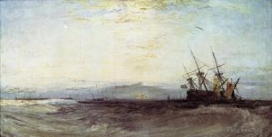艺术家约瑟夫·马洛德·威廉·特纳作品《一艘搁浅的船》