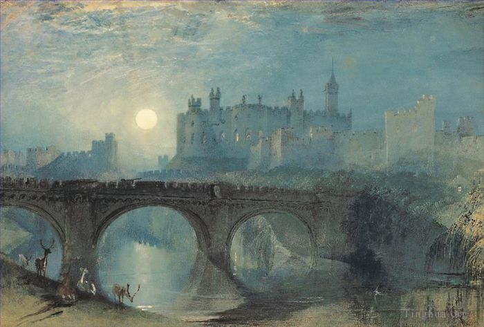 约瑟夫·马洛德·威廉·特纳 的油画作品 -  《阿尼克城堡诺森伯兰特纳》