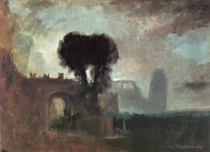 艺术家约瑟夫·马洛德·威廉·特纳作品《海边有树的拱门》