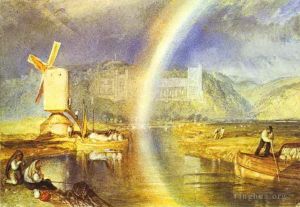 艺术家约瑟夫·马洛德·威廉·特纳作品《阿伦德尔城堡与彩虹特纳》