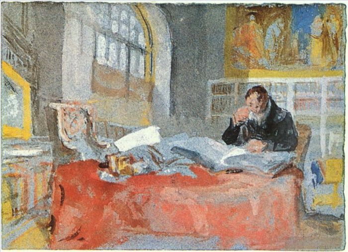 约瑟夫·马洛德·威廉·特纳 的油画作品 -  《特纳工作室》