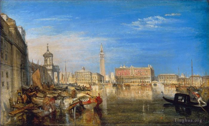 约瑟夫·马洛德·威廉·特纳 的油画作品 -  《叹息桥,公爵帕拉·特纳》