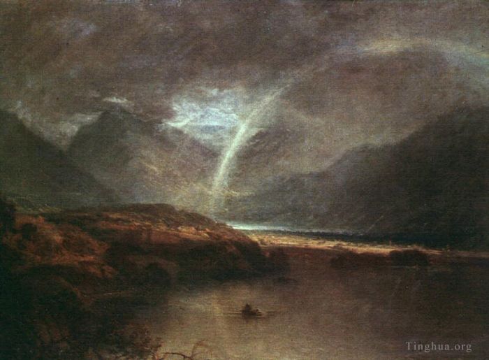 约瑟夫·马洛德·威廉·特纳 的油画作品 -  《巴特米尔湖淋浴》