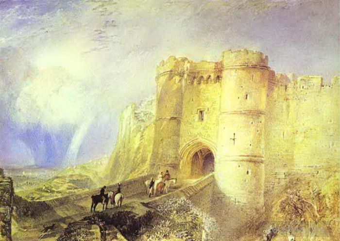 约瑟夫·马洛德·威廉·特纳 的油画作品 -  《卡里斯布鲁克城堡,怀特岛,特纳》