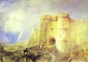 艺术家约瑟夫·马洛德·威廉·特纳作品《卡里斯布鲁克城堡,怀特岛,特纳》