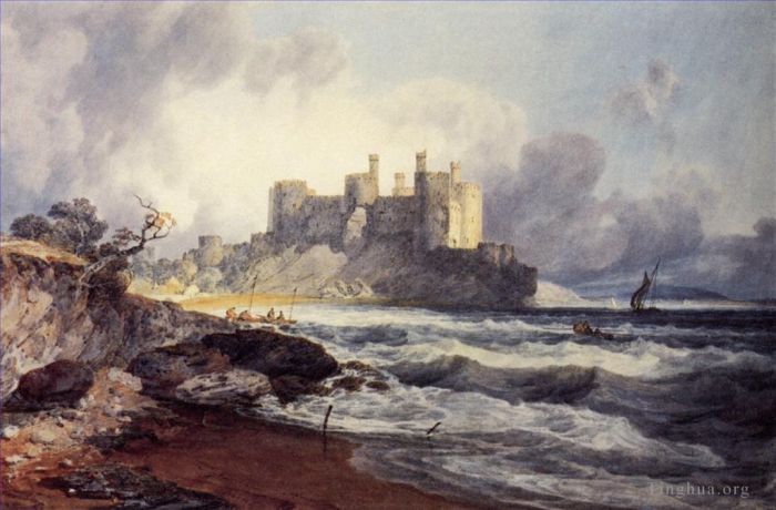 约瑟夫·马洛德·威廉·特纳 的油画作品 -  《康威城堡》