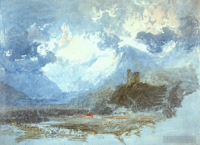 约瑟夫·马洛德·威廉·特纳 的油画作品 -  《多尔巴德恩城堡,1799》