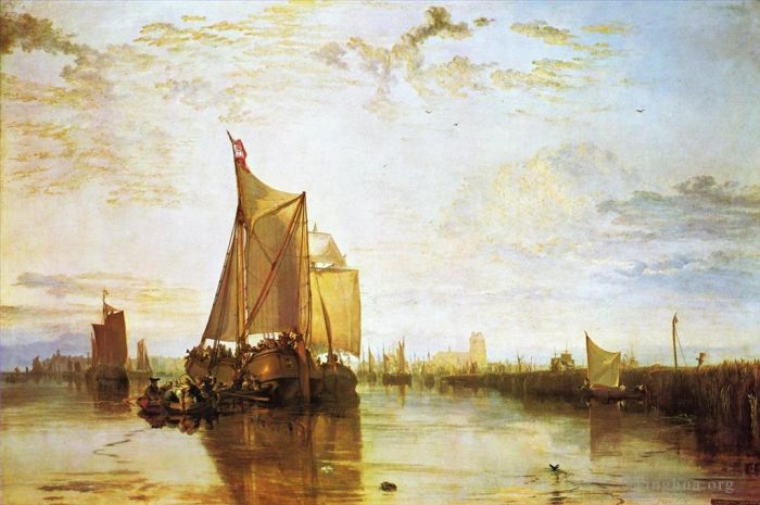 约瑟夫·马洛德·威廉·特纳 的油画作品 -  《鹿特丹出发的,Dort,the,Dort,分组船,Bacalmed》