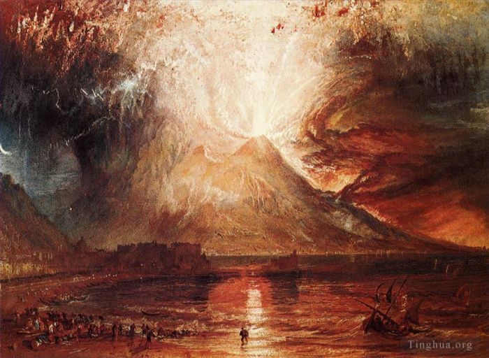 约瑟夫·马洛德·威廉·特纳 的油画作品 -  《维苏威火山喷发》