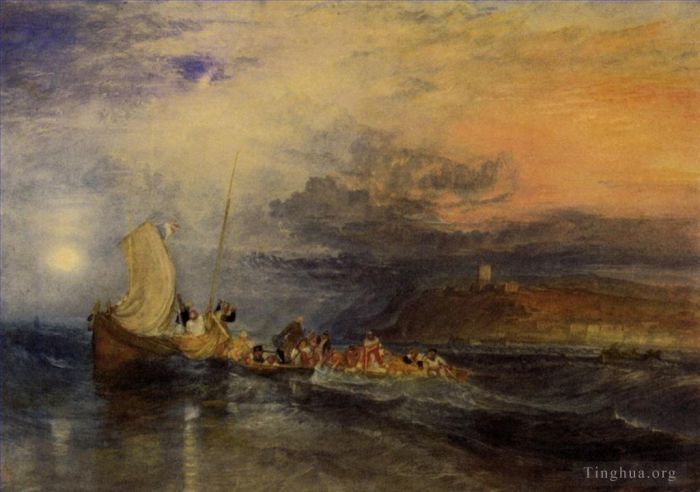 约瑟夫·马洛德·威廉·特纳 的油画作品 -  《来自海上的福克斯通》