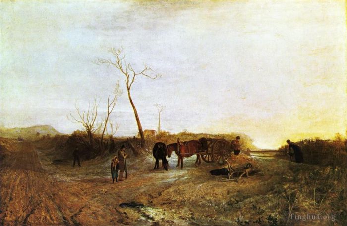 约瑟夫·马洛德·威廉·特纳 的油画作品 -  《霜冻的早晨》