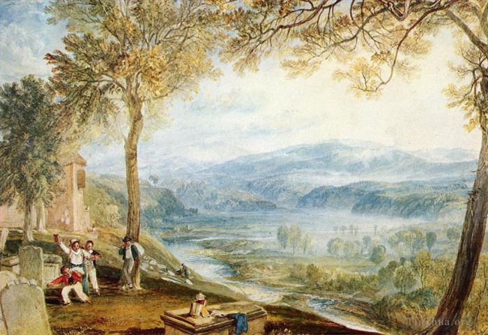 约瑟夫·马洛德·威廉·特纳 的油画作品 -  《柯比·朗赛尔墓地》