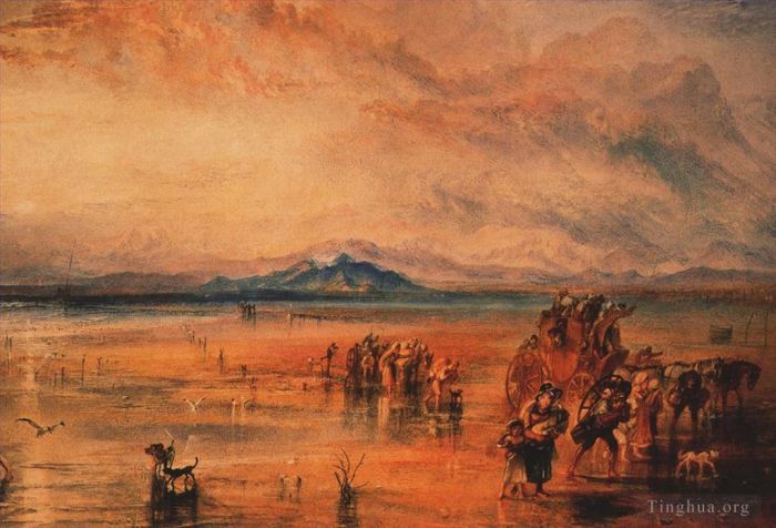 约瑟夫·马洛德·威廉·特纳 的油画作品 -  《兰开斯特金沙酒店》