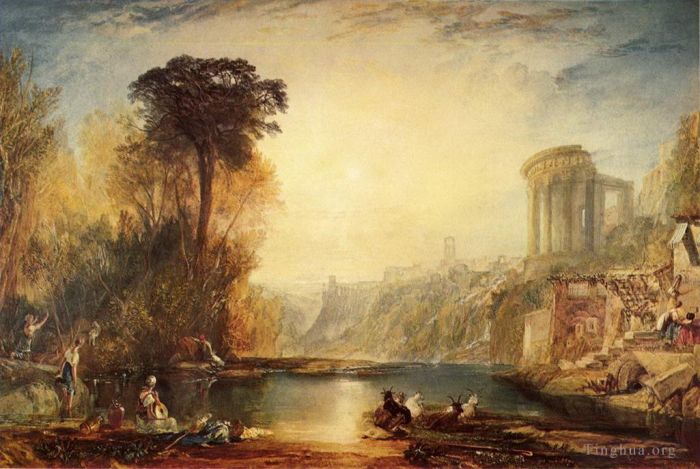 约瑟夫·马洛德·威廉·特纳 的油画作品 -  《蒂沃利·特纳的风景构图》