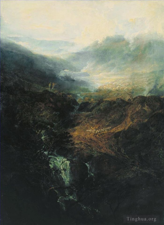 约瑟夫·马洛德·威廉·特纳 的油画作品 -  《诺勒姆城堡日出特纳》