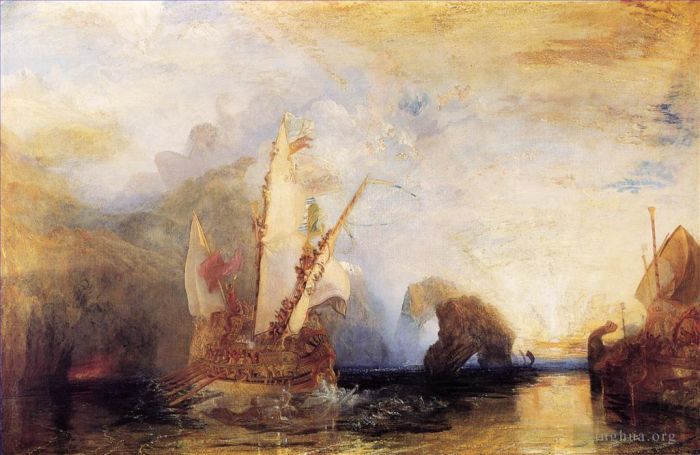 约瑟夫·马洛德·威廉·特纳 的油画作品 -  《奥德修斯嘲笑波吕斐摩斯》