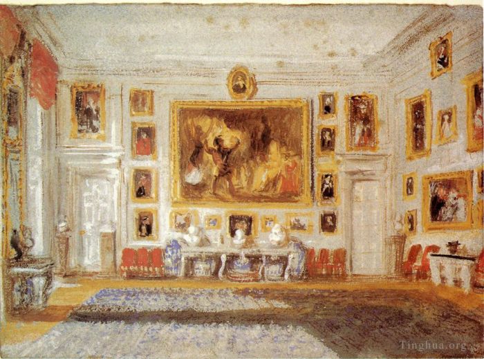 约瑟夫·马洛德·威廉·特纳 的油画作品 -  《佩特沃斯客厅》