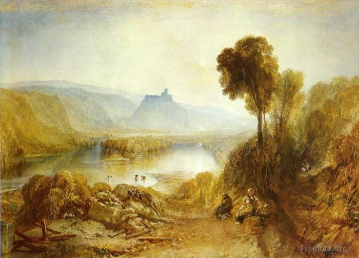 约瑟夫·马洛德·威廉·特纳 的油画作品 -  《诺森伯兰普拉德霍城堡》