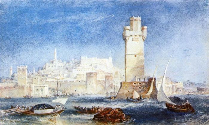 约瑟夫·马洛德·威廉·特纳 的油画作品 -  《罗德岛》