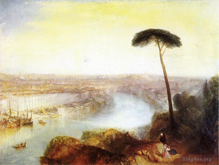 约瑟夫·马洛德·威廉·特纳 的油画作品 -  《从阿文丁山看罗马》
