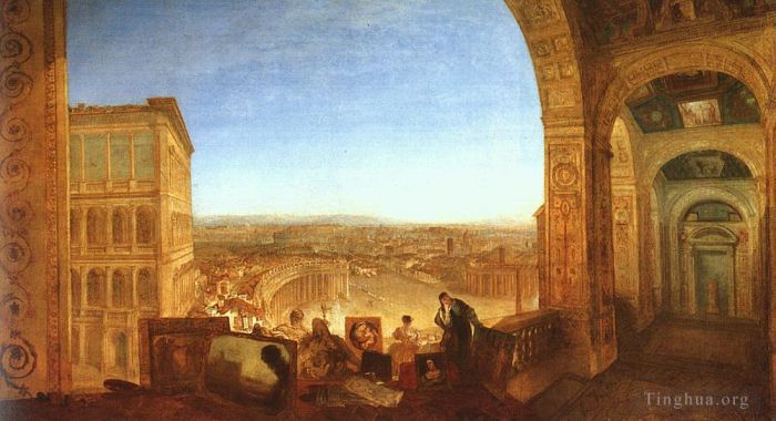 约瑟夫·马洛德·威廉·特纳 的油画作品 -  《1820年来自梵蒂冈的罗马》