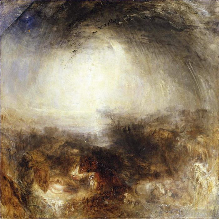 约瑟夫·马洛德·威廉·特纳 的油画作品 -  《阴影与黑暗,洪水之夜,特纳》