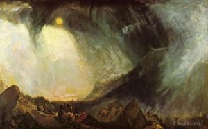 艺术家约瑟夫·马洛德·威廉·特纳作品《暴风雪汉尼拔和他的军队穿越阿尔卑斯山》