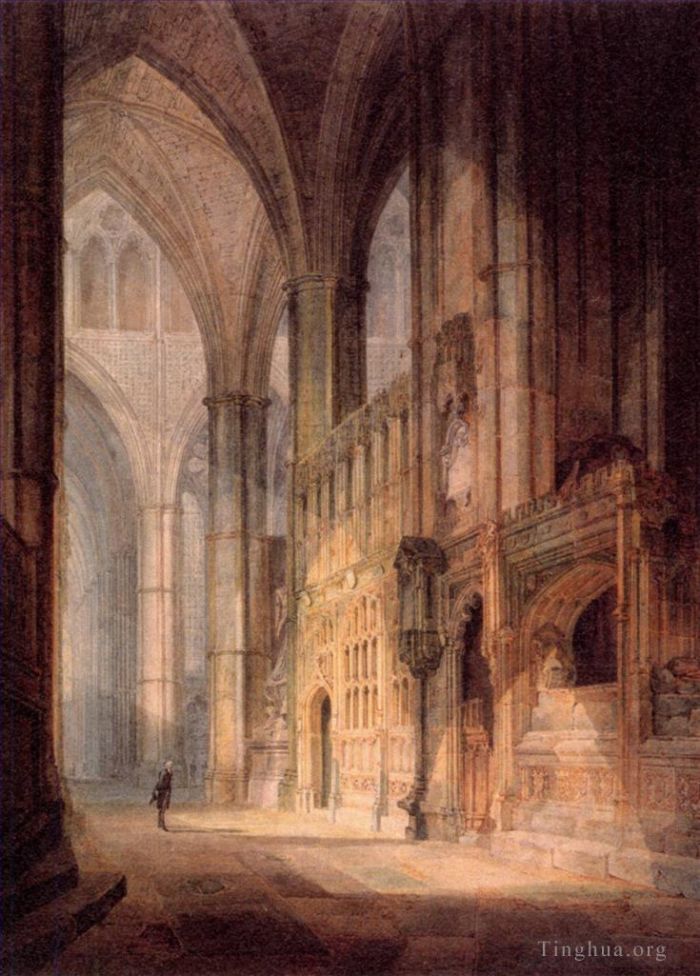 约瑟夫·马洛德·威廉·特纳 的油画作品 -  《圣伊拉斯谟在艾斯利普斯主教教堂威斯敏斯特教堂》