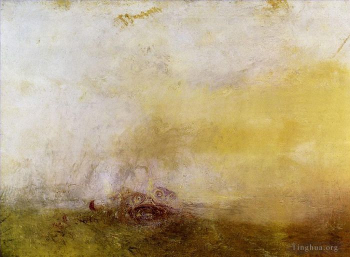 约瑟夫·马洛德·威廉·特纳 的油画作品 -  《日出与海怪特纳》