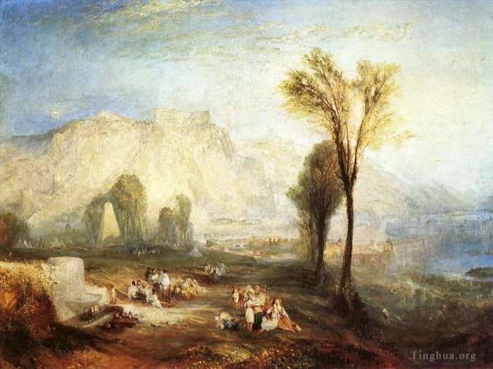 约瑟夫·马洛德·威廉·特纳 的油画作品 -  《明亮的荣誉之石埃伦布里特斯坦和马索之墓》