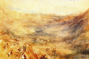 艺术家约瑟夫·马洛德·威廉·特纳作品《从梅林根出发的布鲁尼格山口》
