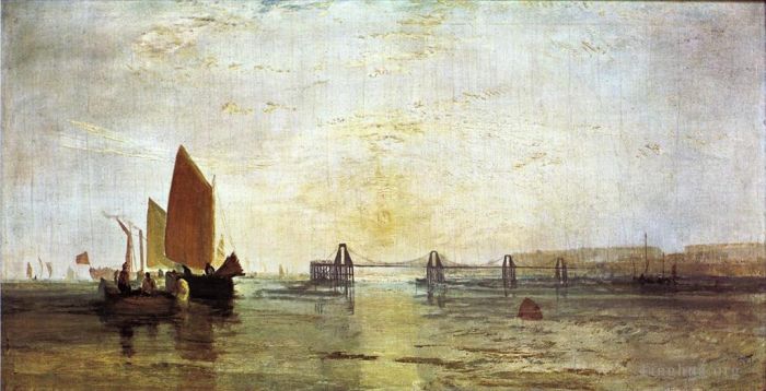 约瑟夫·马洛德·威廉·特纳 的油画作品 -  《布莱顿链码头酒店》