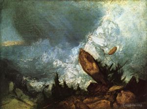 艺术家约瑟夫·马洛德·威廉·特纳作品《格劳宾登州雪崩的倒塌》
