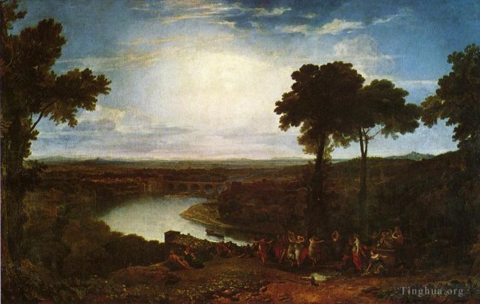 约瑟夫·马洛德·威廉·特纳 的油画作品 -  《梅肯年份酒开幕之际的节日》