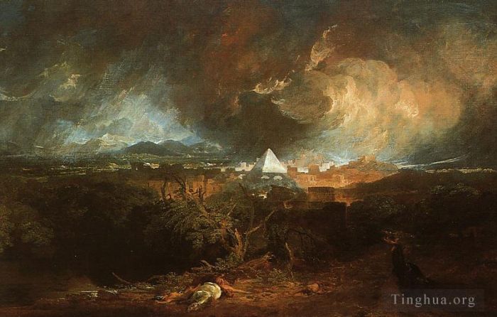 约瑟夫·马洛德·威廉·特纳 的油画作品 -  《1800,年埃及第五次瘟疫》