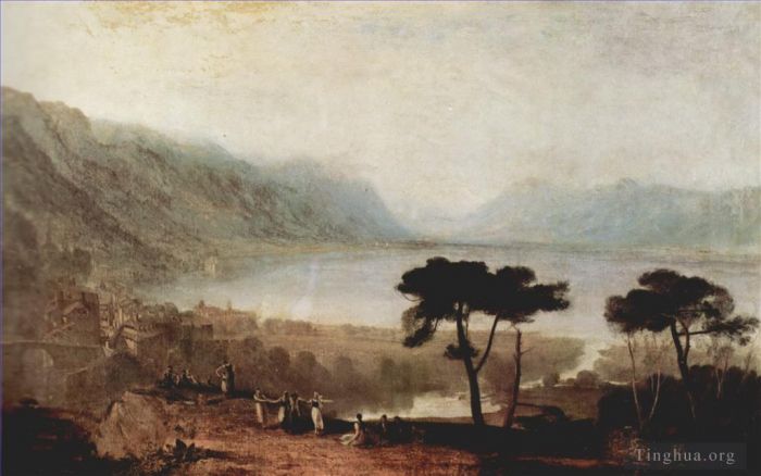 约瑟夫·马洛德·威廉·特纳 的油画作品 -  《从蒙特勒特纳看日内瓦湖》