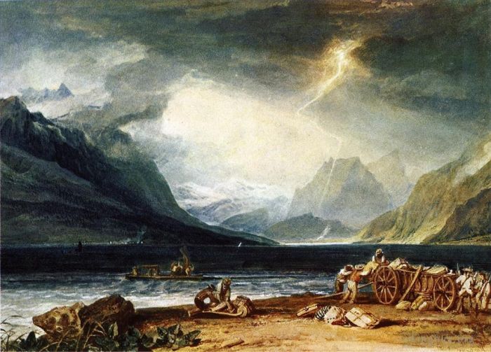 约瑟夫·马洛德·威廉·特纳 的油画作品 -  《瑞士图恩湖》